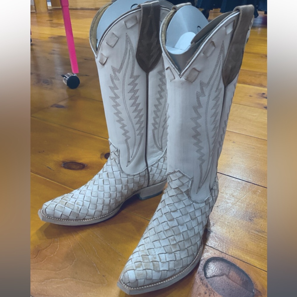 Old Gringo Reptilian western boots cowgirl cowboy weaved design RTL $595 7.5 NIB - Picture 8 of 10